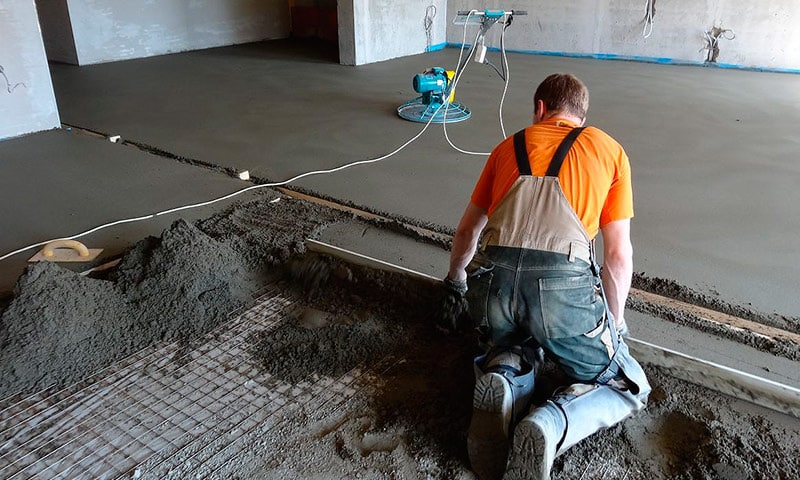 Полусухая стяжка пола в Минске